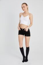 Siyah Diz Altı Varis Çorabı